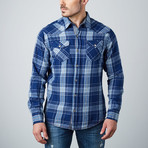 Flannel Shirt // Navy (L)