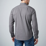 Long Sleeve Printed Shirt // Charcoal (M)