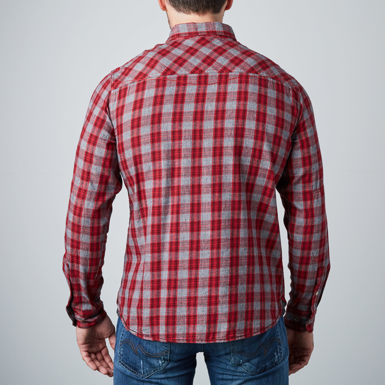 Long Sleeve Flannel Shirt // Red (S) - Projek Raw - Touch of Modern