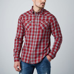Long Sleeve Flannel Shirt // Red (S)