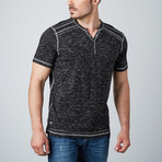 Short Sleeve Space Dye Henley // Ecru (M)