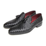 Woven Leather Tassel Loafers// Black (Euro: 38)