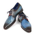 Hand-Painted Derby // Blue + Brown (Euro: 46)
