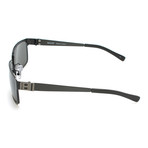 Franc Rectangular Sunglasses // Black