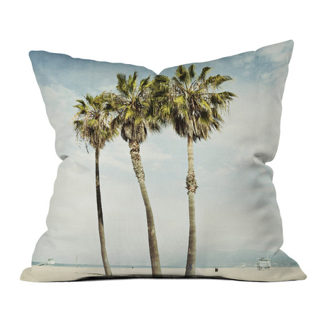 Venice Beach Palms // Throw Pillow (18" x 18")