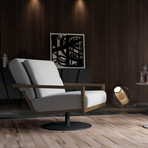 Clarkson Lounge Chair (Opala + Black Oak)