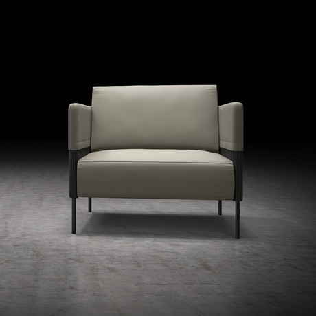 Allen Lounge Chair // Opala + Graphite Leathers