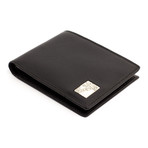 Saffiano Leather Bi-Fold Wallet // Black