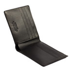 Saffiano Leather Bi-Fold Wallet // Black