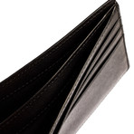 Saffiano Leather Bi-Fold Wallet // Black