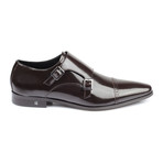 Patent Double Monk Strap // Brown (Euro: 43)