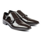 Patent Double Monk Strap // Brown (Euro: 43)