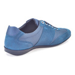 Mixed Texture Lace-Up Sneaker // Royal Blue (Euro: 43)