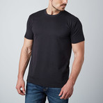 Ultra Soft Sueded Crewneck T-Shirt // Black (2XL)