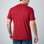 Ultra Soft Sueded Crewneck T-Shirt // Burgundy (S)