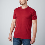 Ultra Soft Sueded Crewneck T-Shirt // Burgundy (M)