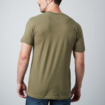 Ultra Soft Sueded Crewneck T-Shirt // Military Green (M)