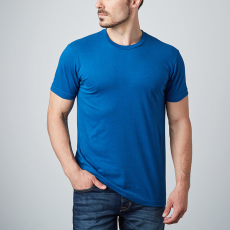 Ultra Soft Sueded Crewneck T-Shirt // Royal Blue (S)