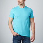 Ultra Soft Sueded Crewneck T-Shirt // Turquoise (L)