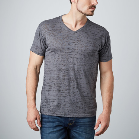 Burnout V-Neck T-Shirt // Charcoal (S)