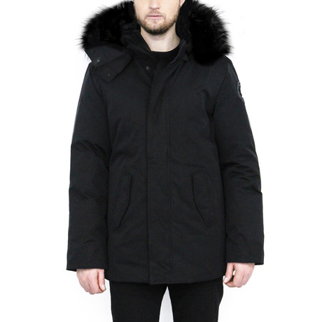 Nicky Mid-Length Jacket // Black On Black (S)