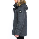 Nicky Mid-Length Jacket // Textured Grey (L)
