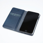 Leather Diary // Croco Style // iPhone 7/8 (Dark Gold)