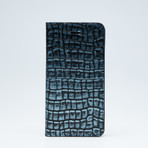 Leather Diary // Croco Style // iPhone 7/8 (Dark Gold)