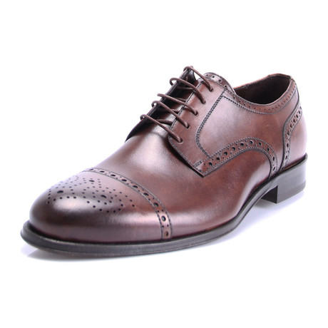 Matte Wingtip Captoe Derby // Brown (Euro: 39)