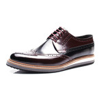 Sport Medallion Wing-Tip Derby // Bordeaux + Black (Euro: 45)