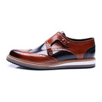 Colorblocked Wingtip Double Monk // Mudo + Dark Blue (Euro: 41)