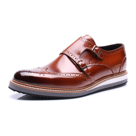 Wingtip Double Monk Sneaker // Tobacco (Euro: 39)