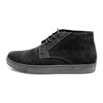 Suede Lace-Up Sneaker Boot // Black (Euro: 42)