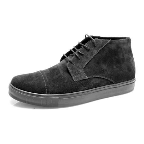 Suede Lace-Up Sneaker Boot // Black (Euro: 39)