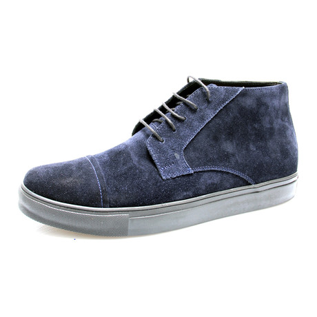 Suede Lace-Up Sneaker Boot // Dark Blue (Euro: 39)