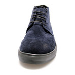 Suede Lace-Up Sneaker Boot // Dark Blue (Euro: 41)