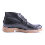 Perforated Captoe Lace-Up Boot // Antique Black (Euro: 44)