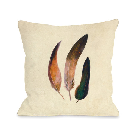 Three Feathers // Pillow (16"L x 16"W)