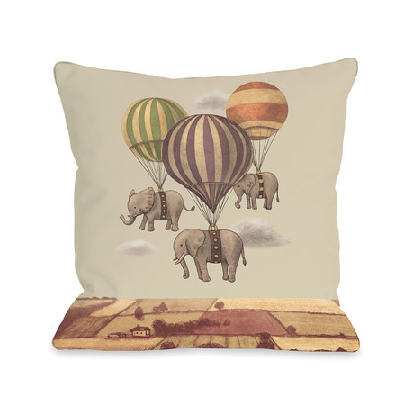 Flight of the Elephants // Pillow (16"L x 16"W)