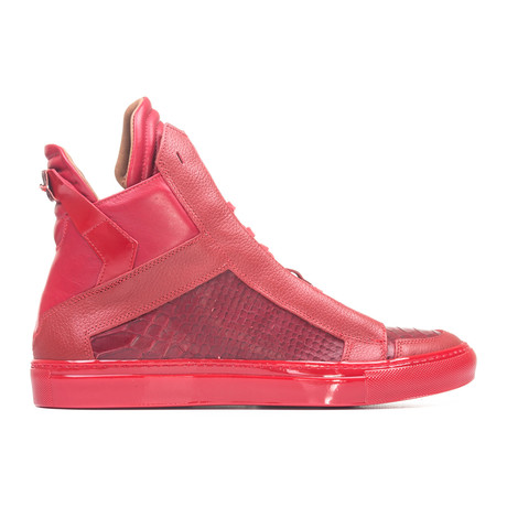 Zeus Snake Skin Sneaker // Red (Euro: 39)