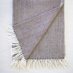 Baby Alpaca Throw // Brown + Cream