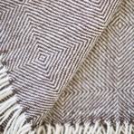 Baby Alpaca Throw // Brown + Cream