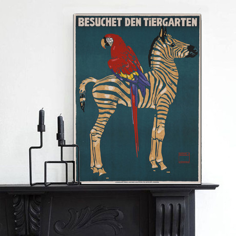 Munich Zoo Zebra (30"W x 24"H x 1.5"D)