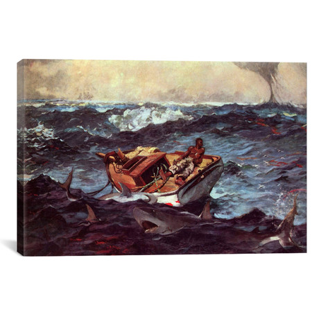 Gulf Stream // Winslow Homer // 1899 (26"W x 18"H x 0.75"D)