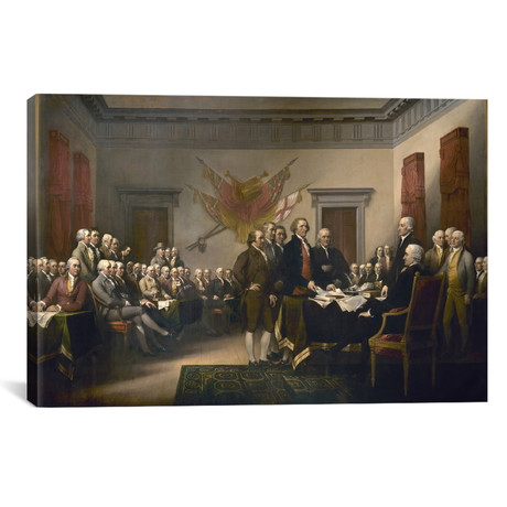 Signing of The Declaration of Independence // John Trumbull // 1816 (26"W x 18"H x .75"D)