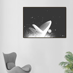 Whale // Black + White (20"W x 16"H x 1.5"D)