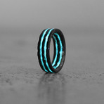 Teal Saturn Ring (Size 7)