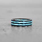 Blue Saturn Ring (Size 7)