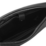 Nylon + Leather Messenger Bag (Gray)