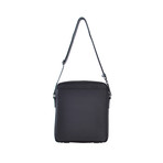 Nylon + Leather Messenger Bag (Gray)